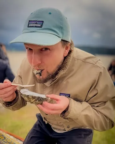 Tom Ulman, who runs Tech Gremlin, at the Narooma oyster festival